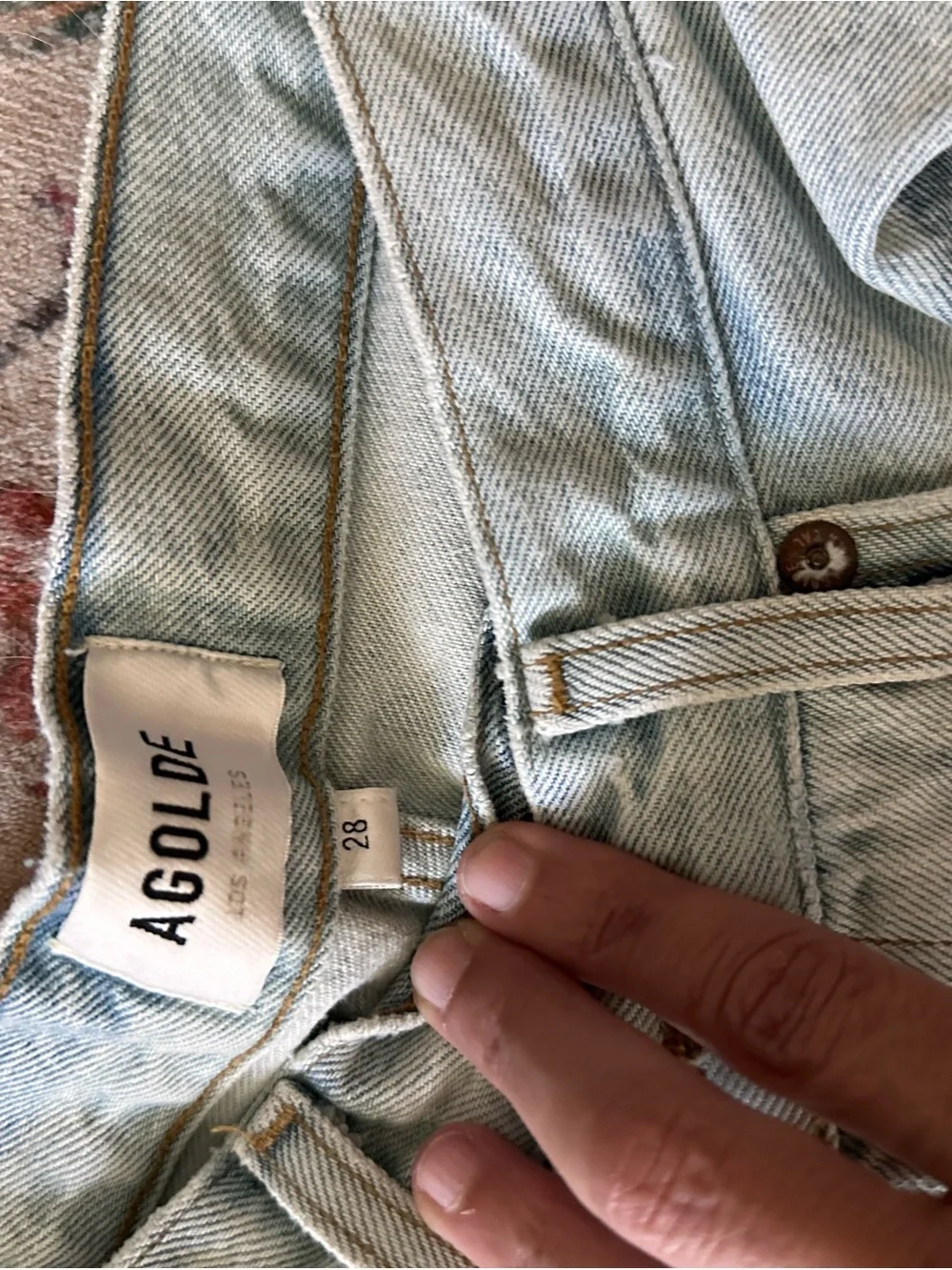 Agolde Light Wash Denim Jeans with Faded Blue Tint Dame jeans